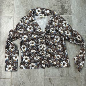 Maeve by Anthropologie Floral Pattern knit top. Size XL